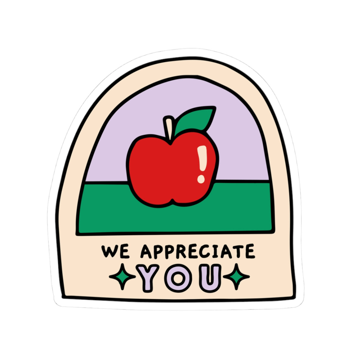 Appreciation Kiss-Cut Stickers, Cute Apple Stickers, Laptop Decor, Thank You Gifts, Positive Vibes, Classroom Rewards