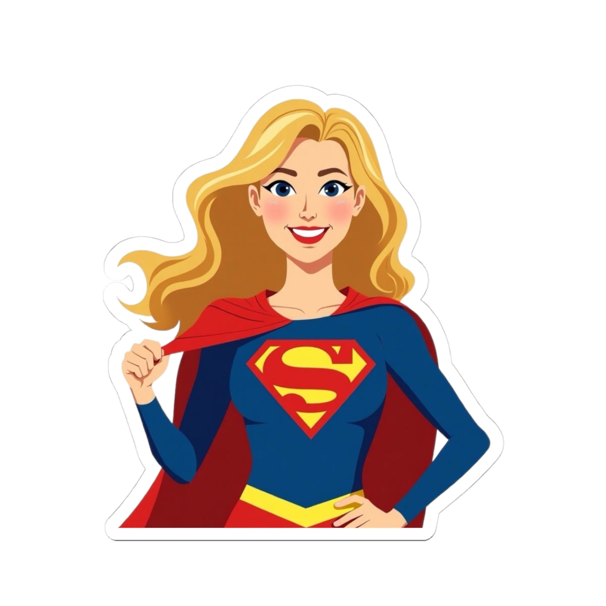 Empowering Supergirl Kiss-Cut Stickers for Creative Expression, Laptop Decor, Gift for Her, Journals, Scrapbooking, Superhero Theme