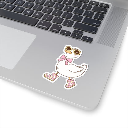 Stylish Duck Kiss-Cut Stickers, Cute Laptop Decals, Fun Planner Stickers, Whimsical Decor for Gifts, Adorable Stationery Accents