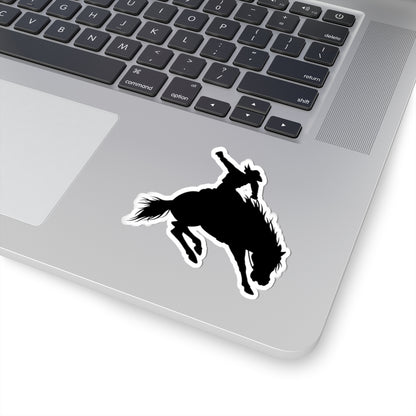 Bold Cowboy Kiss-Cut Stickers for Horse Lovers, Western Decor, Laptop Decals, Rodeo Gifts, Equestrian Accessories