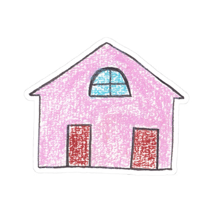 Cute House Kiss-Cut Stickers, Home Decor Stickers, Laptop Stickers, Kids Room Accessories, Gift for Housewarmings