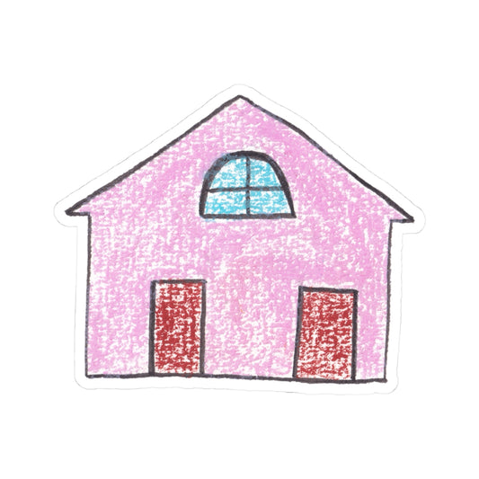 Cute House Kiss-Cut Stickers, Home Decor Stickers, Laptop Stickers, Kids Room Accessories, Gift for Housewarmings