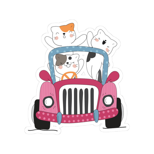 Playful Cat Adventure Stickers - Cute Car Stickers for Pet Lovers, Laptop Decals, Scrapbooking Decor, Gift for Animal Enthusiasts, Car [...]