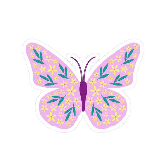 Colorful Butterfly Kiss-Cut Stickers, Floral Vinyl Decals for Laptops, Scrapbooking, Gifts, Party Favors, Spring Decor