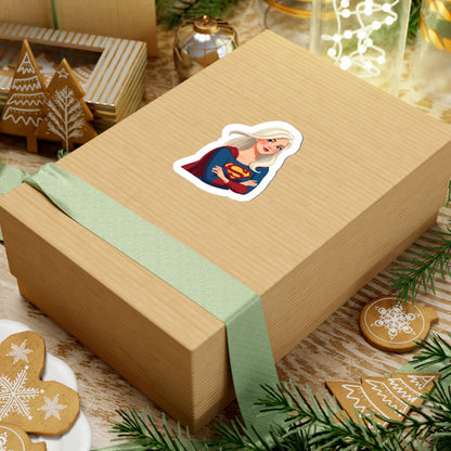 Superhero Kiss-Cut Stickers - Empowering Female Heroine Vinyl Decals for Laptops, Water Bottles, Journals, Gifts, and More!