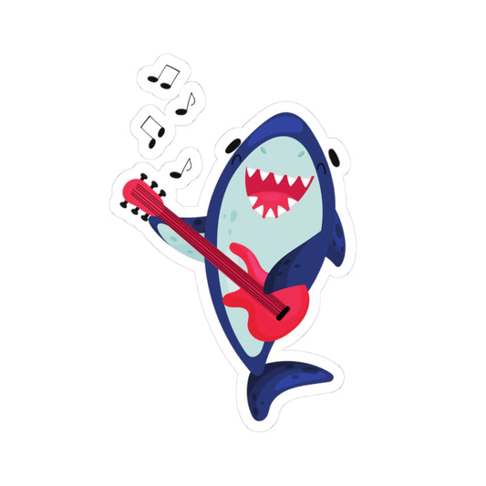 Musical Shark Kiss-Cut Stickers | Fun Laptop Decals, Party Favor, Classroom Stickers, Gift for Kids, Ocean Lover Decor
