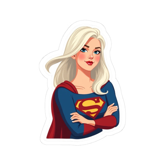 Superhero Kiss-Cut Stickers - Empowering Female Heroine Vinyl Decals for Laptops, Water Bottles, Journals, Gifts, and More!