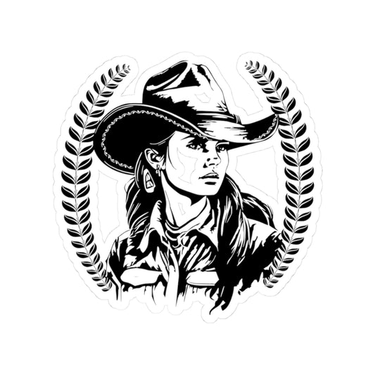 Cowgirl Kiss-Cut Stickers | Western Decor, Laptop Stickers, Cowboy Hat Art, Gifts for Cowgirls, Rodeo Decorations