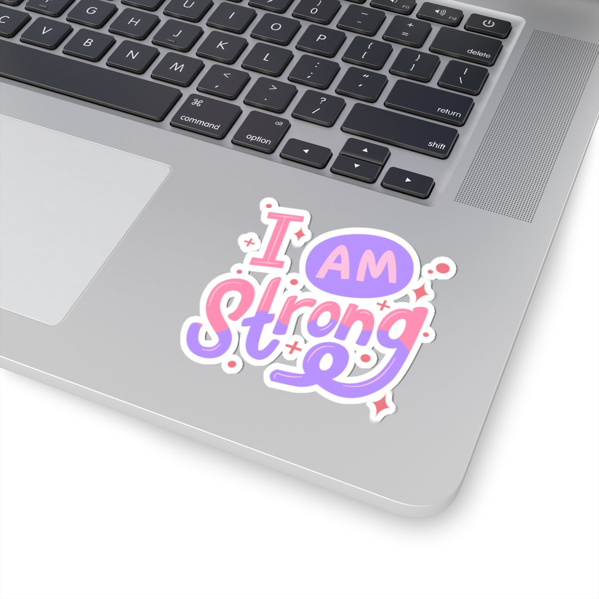 Inspirational Kiss-Cut Stickers - 'I AM Strong' - Self-Care Decals for Laptops, Journals, Water Bottles, Gifts, Motivation
