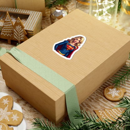 Superhero Kiss-Cut Stickers, Laptop Decal, Cute Gifts, Party Favors, Comic Girl Art, Teen Decor
