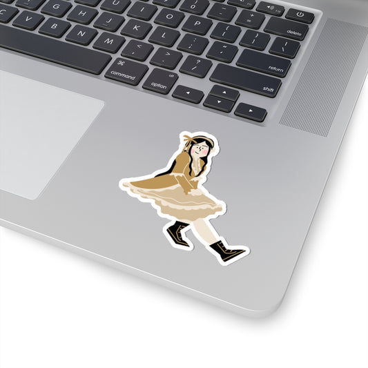 Charming Vintage Girl Stickers, Cute Laptop Decals, Whimsical Decor, Perfect for Planner, Gift for Friends, Artsy Accessories