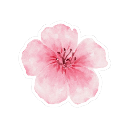 Watercolor Flower Stickers, Floral Laptop Decals, Cute Pink Stickers for Journals, Scrapbooking, Gift for Flower Lovers