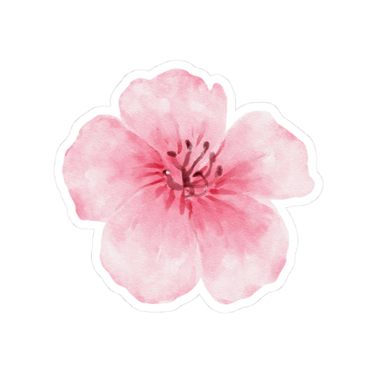 Watercolor Flower Stickers, Floral Laptop Decals, Cute Pink Stickers for Journals, Scrapbooking, Gift for Flower Lovers