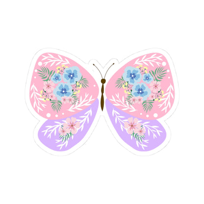 Butterfly Bloom Kiss-Cut Stickers, Floral Stickers for Planners, Laptop Decals, Gift for Nature Lovers, Spring Decor