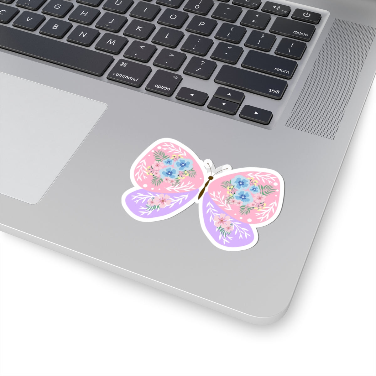 Butterfly Bloom Kiss-Cut Stickers, Floral Stickers for Planners, Laptop Decals, Gift for Nature Lovers, Spring Decor
