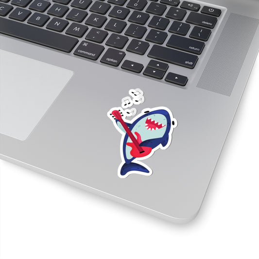Musical Shark Kiss-Cut Stickers | Fun Laptop Decals, Party Favor, Classroom Stickers, Gift for Kids, Ocean Lover Decor