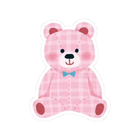 Adorable Bear Kiss-Cut Stickers | Cute Pink Teddy Bear Decals, Laptop Stickers, Scrapbooking, Kid's Party Favors, Gift Tags, [...]