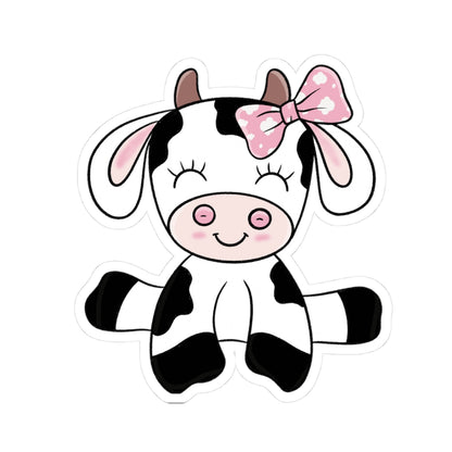 Cute Cow Kiss-Cut Stickers, Adorable Cow Decals for Kids, Laptop Stickers, School Supplies, Cute Gift for Dairy Lovers