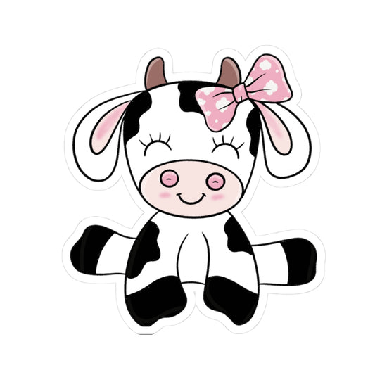 Cute Cow Kiss-Cut Stickers, Adorable Cow Decals for Kids, Laptop Stickers, School Supplies, Cute Gift for Dairy Lovers