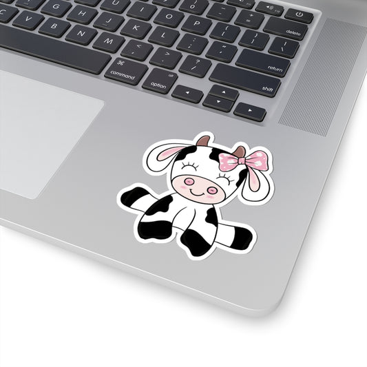 Cute Cow Kiss-Cut Stickers, Adorable Cow Decals for Kids, Laptop Stickers, School Supplies, Cute Gift for Dairy Lovers