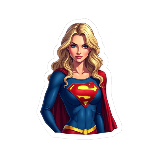 Superhero Kiss-Cut Stickers, Laptop Decal, Cute Gifts, Party Favors, Comic Girl Art, Teen Decor