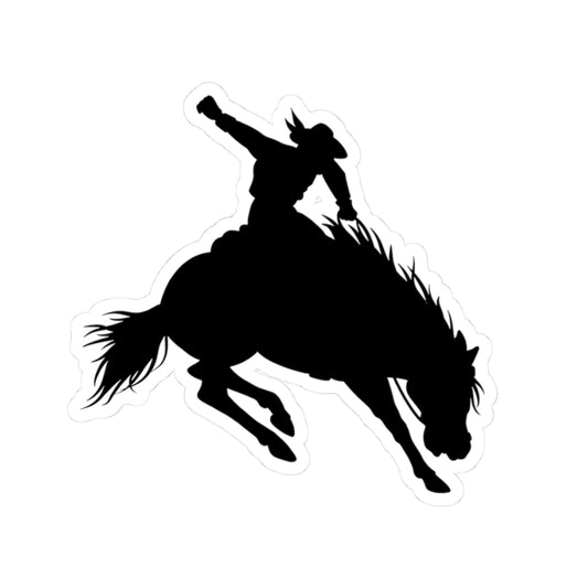 Bold Cowboy Kiss-Cut Stickers for Horse Lovers, Western Decor, Laptop Decals, Rodeo Gifts, Equestrian Accessories